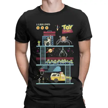  Футболка Disney Toy Story Мужская винтажная футболка из чистого хлопка с круглым вырезом, футболка с коротким рукавом, идея подарка