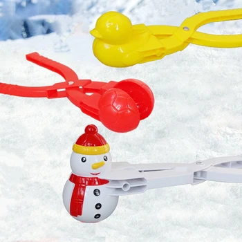  Пластиковый зажим для приготовления снежков для детей на открытом воздухе, игрушки-формы для изготовления песочных снежков, боевая утка, игрушка-зажим для изготовления снеговика для детей