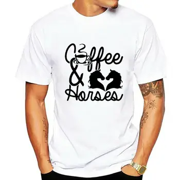  Мужская футболка Coffee Horses Cowgirl в стиле Западной Южной Кантри, подарочная футболка Tri-Blend