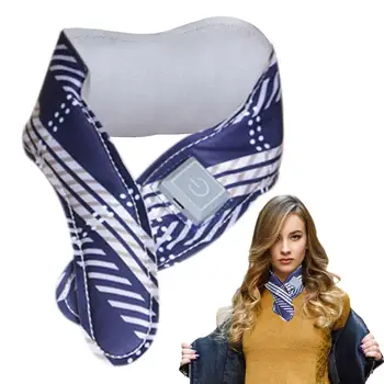  Шарф с электрическим подогревом, легкий Зимний Тепловой шейный платок емкостью 1000 мАч, Перезаряжаемый Шейный платок с подогревом Для женщин, Универсальный шарф с USB-подогревом