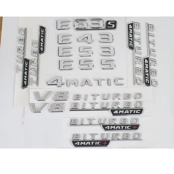  Хромированные Буквы W213 C238 E43 E55 E53 E63 Символы V8 BITURBO 4MATIC Наклейка для Эмблем Mercedes Benz AMG W212 W213Trunk На Крыле