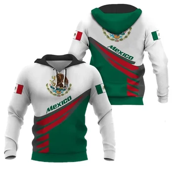  Мужская толстовка с капюшоном с национальным гербом Португалии Польши, пуловеры с 3D-принтом Мексики, Пуэрто-Рико, мужская толстовка с длинным рукавом, спортивный костюм