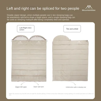  Дизайн конверта для спального мешка Mountain Client на открытом воздухе с двумя складными рыбками
