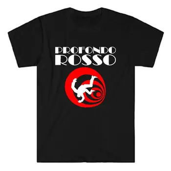  Мужская черная футболка с темно-красным логотипом Profondo Rosso, Размер от S до 5XL