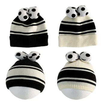 Зимняя теплая шапка для маленьких мальчиков и девочек, шапочка-бини, Вязаная крючком, Дышащая шапка