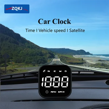  Автомобильные часы ZQKJ G4S со светящимся авто для украшения интерьера, приклеивающиеся к приборной панели Часы, авто Орнамент, аксессуары для автомобильной электроники
