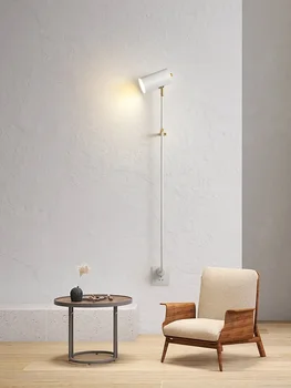  Минималистичный индустриальный стиль Без электропроводки Антикварная лампа Bauhaus Ретро Прикроватная лампа для спальни Розетка для освещения атмосферы Настенный светильник