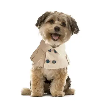  Модный плащ для собак в британском стиле, шарф с ремешком для рта, ошейник для собак, тренчкот для собак, накидка, одежда для домашних животных, костюм