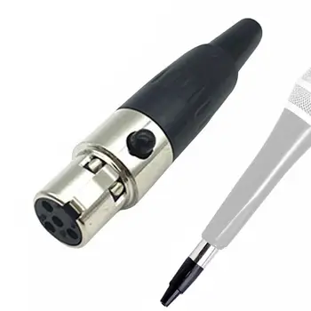  Разъем XLR 4-контактный штекер, разъемы XLR, разъем для кабеля XLR, разъем для микрофона, разъем для конвертера, Аудиоразъем