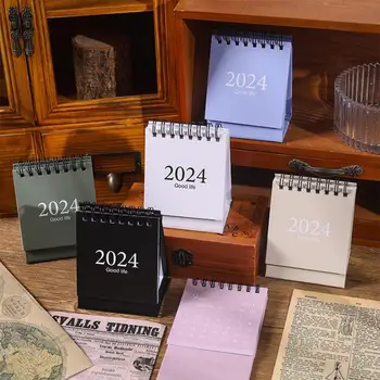  Настольный Календарь на 2024 2023-2024 годы Мини-Настольный Календарь на спиральной основе для Планирования мероприятий, Записи Дат 17 раз в месяц для офиса