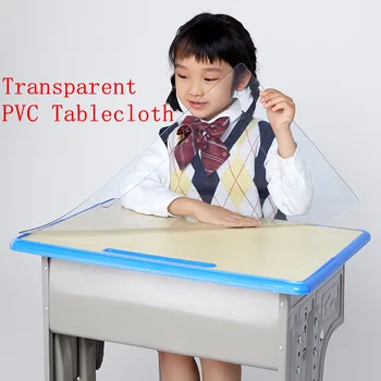  Прозрачная скатерть из ПВХ Водонепроницаемый настольный коврик для детей толщиной 1 мм на заказ Квадратное покрытие стола для студентов