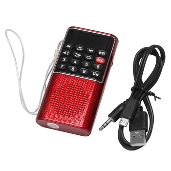  L-328 Мини Портативный Карманный FM-радио с автоматическим сканированием, Музыкальный Аудио MP3-плеер, Небольшой динамик на открытом воздухе с диктофоном