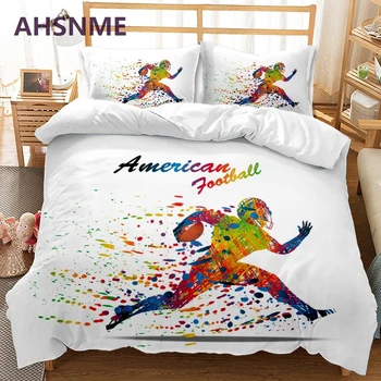  AHSNME Running man Комплект Постельных принадлежностей с Принтом Стеганое Одеяло Чехол для King Size Market можно настроить постельное белье с рисунком jogo de cama