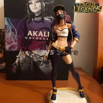  Новая 32-см Серия League Of Legends Lol K/da Skin, Сексуальная Фигурка Акали, Девятихвостая Сексуальная Фигурка, Стоящая Модель Игрушки