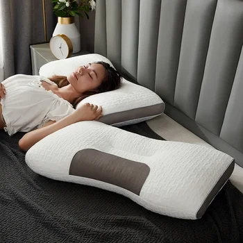  СПА-массажная подушка Шейная Ортопедическая подушка для шеи Помогает уснуть и защищает шею-подушку Из домашнего соевого волокна для сна