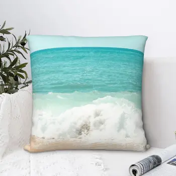  Бирюзово-голубые волны на берегу океана, наволочка для объятий, рюкзак, диван, декоративная наволочка для автомобиля с принтом 