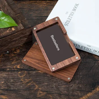 Креативный модный офисный рабочий стол из массива дерева коробка для визитных карточек деревянная бизнес-выставка коробка для магнитных карточек футляр для визитных карточек