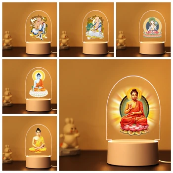  1 шт. 3D-лампа для детской спальни в буддийском стиле, подарки для внутреннего освещения
