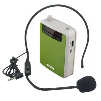  Портативный усилитель голоса Rolton K300 с зажимом для ремня, гарнитура, микрофон, Поддержка радио Fm Tf, Mp3 Динамик, Мегафон
