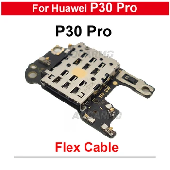  Для Huawei P30 Pro P30pro Считыватель лотка SIM-карты с микрофоном, Сменная деталь для крышки sim-карты Micphone, держателя гнезда