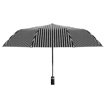  Ветрозащитный Дорожный зонт-Небольшой, компактный, автоматический, С прочным стальным стержнем, складной и портативный-Зонты-рюкзаки Для дождя многоразового использования