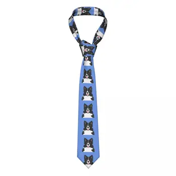  Классический галстук, мужские галстуки для свадьбы, деловой галстук для взрослых, повседневный галстук для бордер-колли