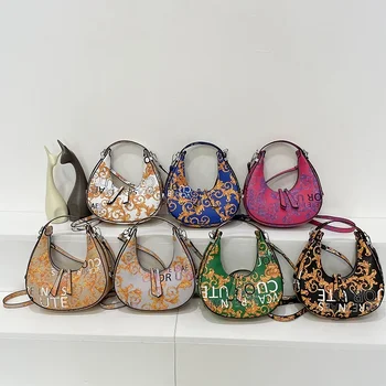  Модная Роскошная Дизайнерская сумка-хобо из искусственной кожи через плечо, женская сумочка-клатч, кошелек, женская однотонная сумка подмышками, Маленькая сумка для покупок