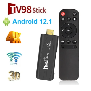  Mini TV Stick Android 12.1 Медиаплеер для домашних кинотеатров 2 ГБ 16 ГБ Поддержка 4K H.265 2.4G 5.8G WiFi Streaming Smart TV Box 1 ГБ 8 ГБ