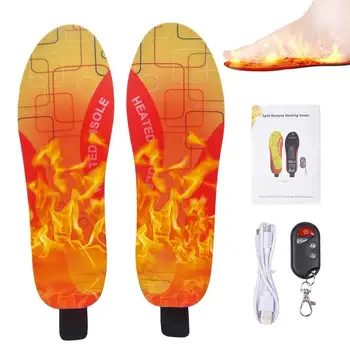  Стельки для обуви с подогревом, USB-аккумуляторная Электрическая грелка для ног, Грелка для носков, Зимние виды спорта на открытом воздухе, Нагревательные стельки Зимой