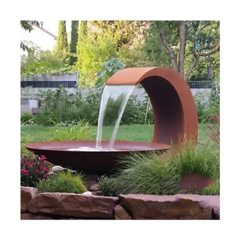  Индивидуальный Декоративный Садовый Стальной Фонтан для воды 110 см Corten steel waterscape