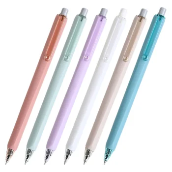  Ручка Пресс-типа 6шт Чернильная ручка в свежем стиле Ручка для подписи для офиса Декоративная Чернильная ручка Студенческая ручка