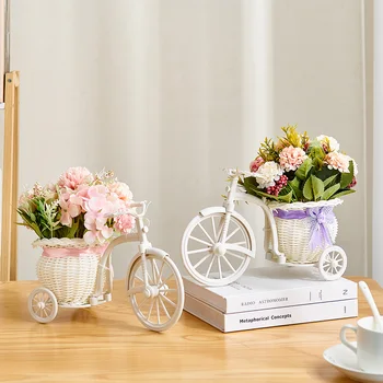  Креативный французский стиль, романтические цветочные украшения для велосипеда, искусственные украшения для комнаты, аксессуары для домашнего декора, подарок для девушки, сказочный сад