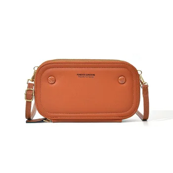  Новая женская сумочка, однотонная простая сумка через плечо, многофункциональный порт для мобильного телефона большой емкости, красный конверт