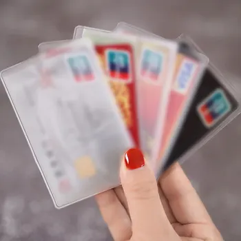  10ШТ Прозрачная крышка из ПВХ для защиты кредитных карт Водонепроницаемая сумка-держатель для карт